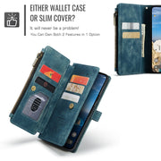 For Google Pixel 10 / 10 Pro / 9 CaseMe C30 Card Slots Zipper Wallet Leather Phone Case(Blue)