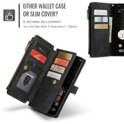 For Google Pixel 9 Pro XL CaseMe C30 Card Slots Zipper Wallet Leather Phone Case(Black)