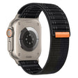 For Apple Watch Ultra 49mm Sea Wave Nylon Hook and Loop Fastener Watch Band(Black) - Watch Bands by PMC TechLife | Online Shopping South Africa | PMC TechLife | Buy Now Pay Later Mobicred