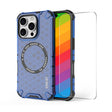 For iPhone 16 Pro Max ENKAY Hat-Prince Honeycomb MagSafe Shockproof Phone Case with Large Arc Edge Film(Blue) - iPhone 16 Pro Max Cases by ENKAY | Online Shopping South Africa | PMC TechLife | Buy Now Pay Later Mobicred