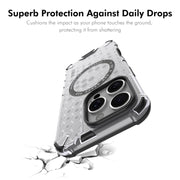 For iPhone 16 Pro Max ENKAY Hat-Prince Honeycomb MagSafe Shockproof Phone Case with Large Arc Edge Film(Green)