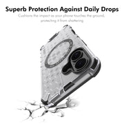 For iPhone 16 Plus ENKAY Hat-Prince Honeycomb MagSafe Shockproof Phone Case with Large Arc Edge Film(Green)