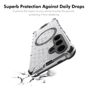 For Samsung Galaxy S24+ 5G ENKAY Hat-Prince Honeycomb MagSafe Shockproof Phone Case with 0.18mm Film(Green)