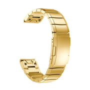 For Garmin MARQ Captain Gen 2 Tortoise Shell 22mm Stainless Steel Watch Band(Gold)