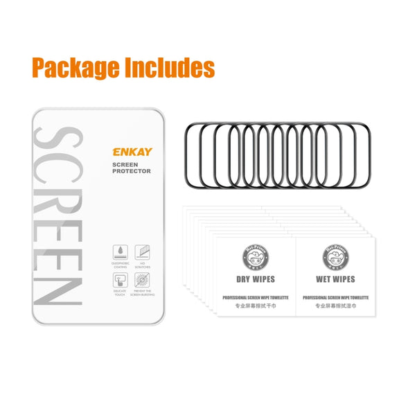 For Apple Watch Series 10 42mm 10pcs ENKAY 3D Full Coverage Soft PC Edge PMMA HD Screen Film