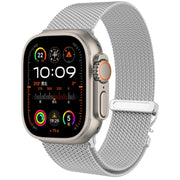 For Apple Watch 10 46mm Mech Milan Metal Mesh Watch Band(Silver)
