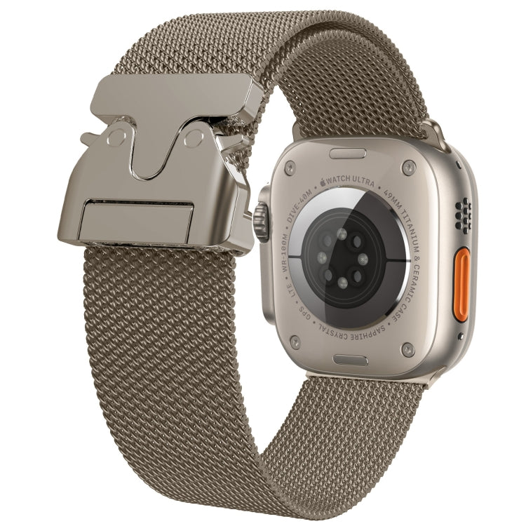 For Apple Watch 10 42mm Mech Milan Metal Mesh Watch Band(Silver)
