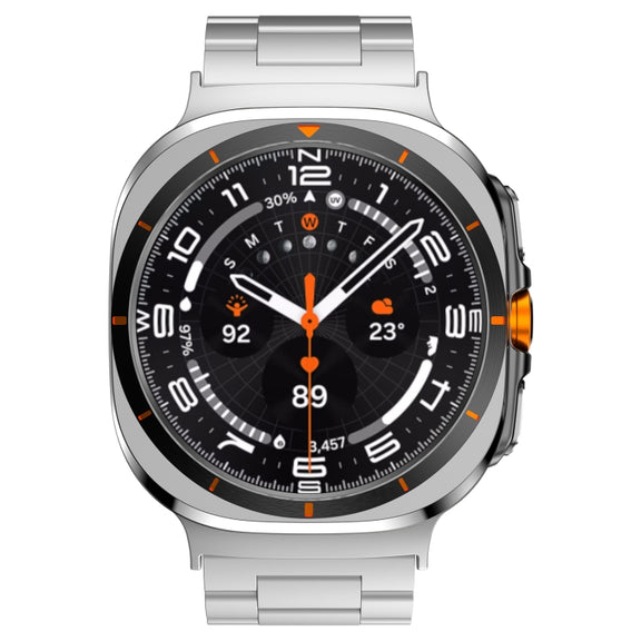For Samsung Galaxy Watch Ultra 47mm Three Beads Titanium Alloy Metal Watch Band(Silver)