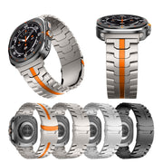 For Samsung Galaxy Watch Ultra 47mm Titanium Alloy Metal Watch Band(Titanium Orange)
