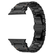 For Apple Watch Series 9 45mm Pathfinder Stainless Steel Metal Watch Band(Black)