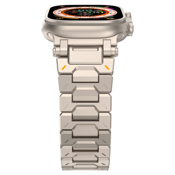 For Apple Watch Series 7 45mm Pathfinder Stainless Steel Metal Watch Band(Titanium Color)