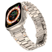 For Apple Watch Series 7 45mm Pathfinder Stainless Steel Metal Watch Band(Titanium Color)