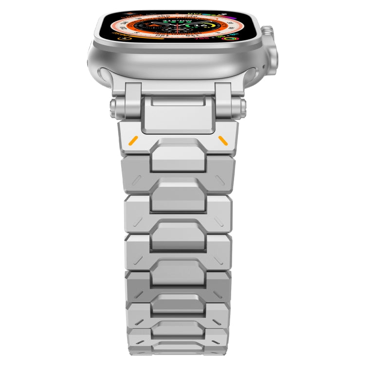 For Apple Watch Series 7 45mm Pathfinder Stainless Steel Metal Watch Band(Silver)