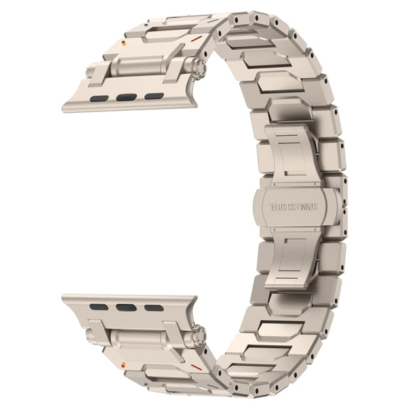 For Apple Watch Series 4 44mm Pathfinder Stainless Steel Metal Watch Band(Titanium Color)
