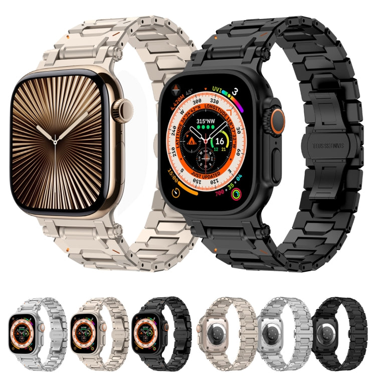 For Apple Watch Ultra 2 49mm Pathfinder Stainless Steel Metal Watch Band(Silver)