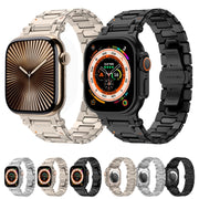 For Apple Watch Series 4 44mm Pathfinder Stainless Steel Metal Watch Band(Black)