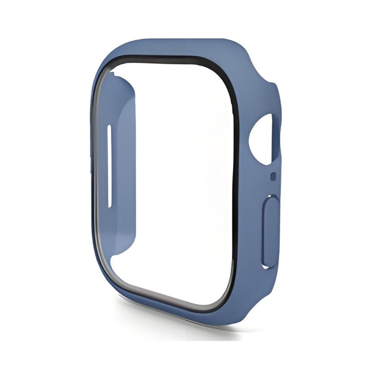 For Apple Watch Series 10 46mm ENKAY Hat-Prince PC Tempered Glass Film Integrated Watch Case(Grey Blue)