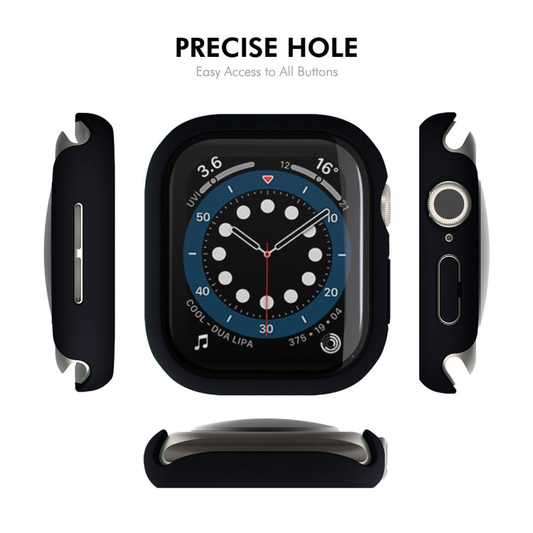For Apple Watch Series 10 46mm ENKAY Hat-Prince PC Tempered Glass Film Integrated Watch Case(Grey Blue)