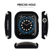 For Apple Watch Series 10 46mm ENKAY Hat-Prince PC Tempered Glass Film Integrated Watch Case(Grey Blue)