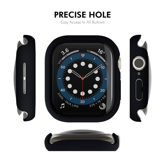 For Apple Watch Series 10 46mm ENKAY Hat-Prince PC Tempered Glass Film Integrated Watch Case(Grey Blue)