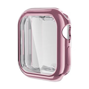 For Apple Watch Series 10 42mm ENKAY Hat-Prince Electroplated Soft TPU Case with Screen Film(Pink)
