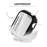 For Apple Watch Series 10 42mm ENKAY Hat-Prince Electroplated Soft TPU Case with Screen Film(Silver)
