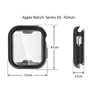 For Apple Watch Series 10 46mm ENKAY Hat-Prince Electroplated Soft TPU Case with Screen Film(Silver)