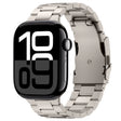 For Apple Watch Series 10 42mm Three Beads Titanium Alloy Metal Watch Band(Titanium Color) - free shipping - PMc TechLife - Order now!