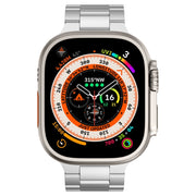 For Apple Watch Series 9 45mm Three Beads Titanium Alloy Metal Watch Band(Silver)