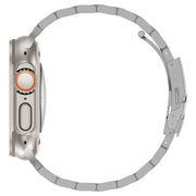 For Apple Watch Series 9 41mm Three Beads Titanium Alloy Metal Watch Band(Silver)