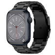For Apple Watch Series 8 45mm Three Beads Titanium Alloy Metal Watch Band(Black) - free shipping - PMc TechLife - Order now!