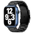 For Apple Watch Series 7 45mm Three Beads Titanium Alloy Metal Watch Band(Black) - free shipping - PMc TechLife - Order now!