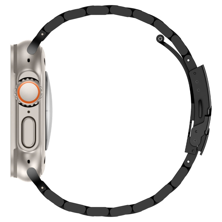 For Apple Watch Series 5 40mm Three Beads Titanium Alloy Metal Watch Band(Black)