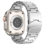 For Apple Watch Series 4 40mm Three Beads Titanium Alloy Metal Watch Band(Silver)