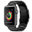 For Apple Watch Series 3 38mm Three Beads Titanium Alloy Metal Watch Band(Black) - free shipping - PMc TechLife - Order now!