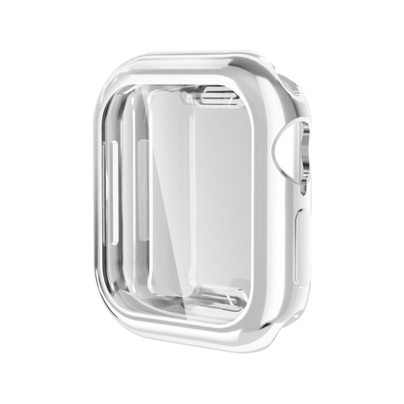 For Apple Watch Series 10 46mm Full Coverage TPU Electroplated Watch Case(Sliver)