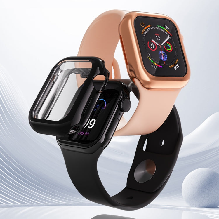 For Apple Watch Series 10 46mm Full Coverage TPU Electroplated Watch Case(Transparent)
