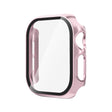 For Apple Watch Series 10 42mm Tempered Glass Film Integrated PC Watch Case(Rose Pink) - Watch Cases by PMC TechLife | Online Shopping South Africa | PMC TechLife | Buy Now Pay Later Mobicred