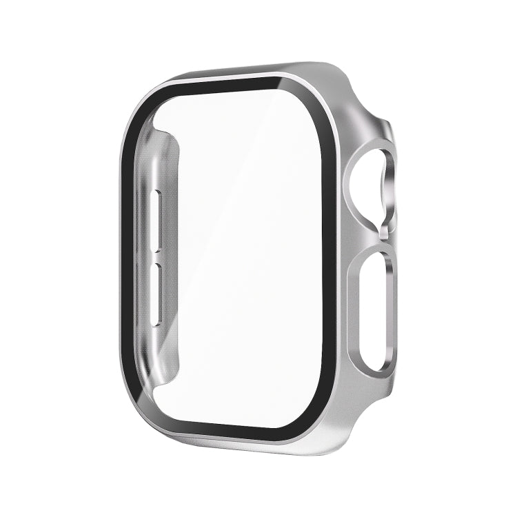 For Apple Watch Series 10 42mm Tempered Glass Film Integrated PC Watch Case(Sliver)