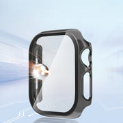 For Apple Watch Series 10 46mm Tempered Glass Film Integrated PC Watch Case(Red)