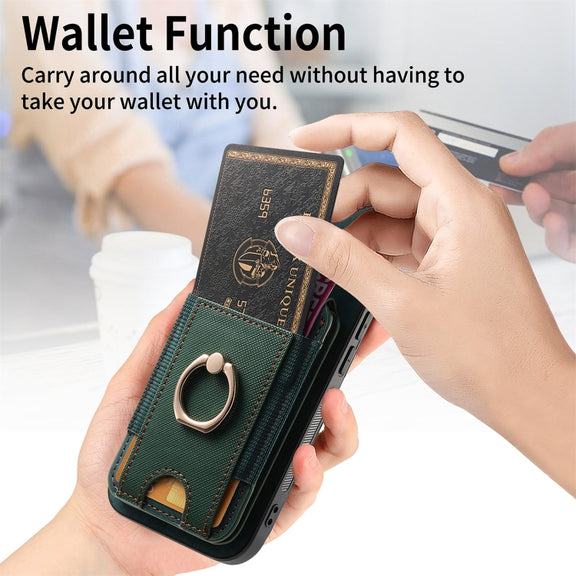 For iPhone 16 Retro Splitable Magnetic Stand Card Bag Leather Phone Case(Green)