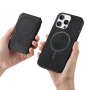 For iPhone 16 Pro Retro Splitable Magnetic Stand Card Bag Leather Phone Case(Black)