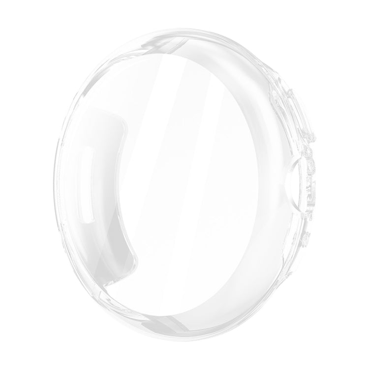 For Google Pixel Watch 3 45mm ENKAY Hat-Prince Full Coverage Electroplated Soft TPU Case with Screen Protection(Transparent)