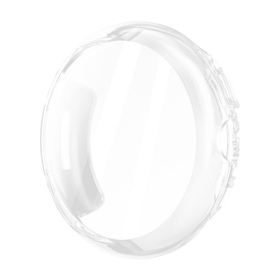 For Google Pixel Watch 3 45mm ENKAY Hat-Prince Full Coverage Electroplated Soft TPU Case with Screen Protection(Transparent)