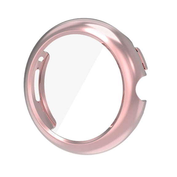 For Google Pixel Watch 3 41mm ENKAY Hat-Prince Full Coverage Electroplated Soft TPU Case with Screen Protection(Pink)