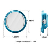 For Google Pixel Watch 3 41mm ENKAY Hat-Prince Full Coverage Electroplated Soft TPU Case with Screen Protection(Pink)