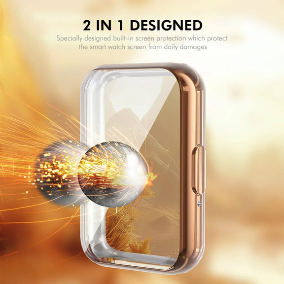 For Samsung Galaxy Fit3 ENKAY Hat-Prince Full Coverage Electroplated Soft TPU Case with Screen Protection(Transparent)