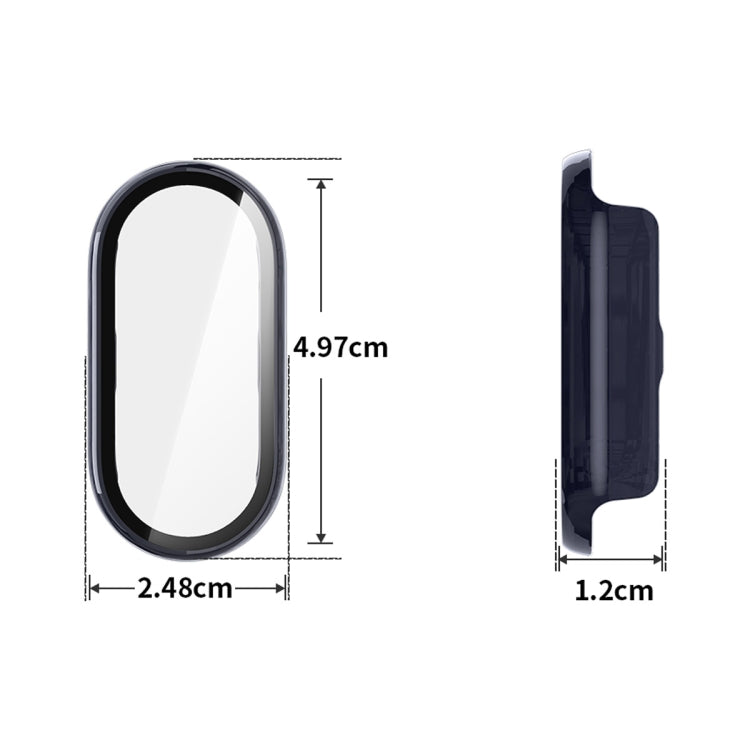 For Xiaomi Smart Band 9 / 9 NFC ENKAY Hat-Prince PC Frame Watch Protective Case with Tempered Film(Black)