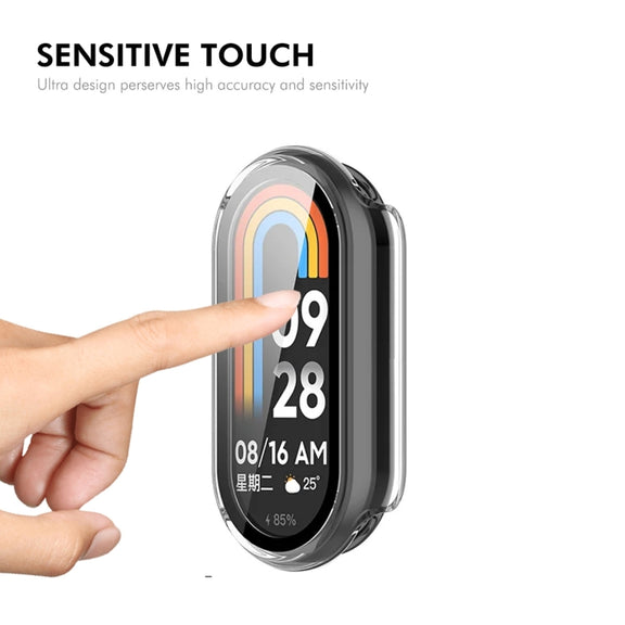 For Xiaomi Smart Band 9 / 9 NFC ENKAY Hat-Prince PC Frame Watch Protective Case with Tempered Film(Dark Blue)