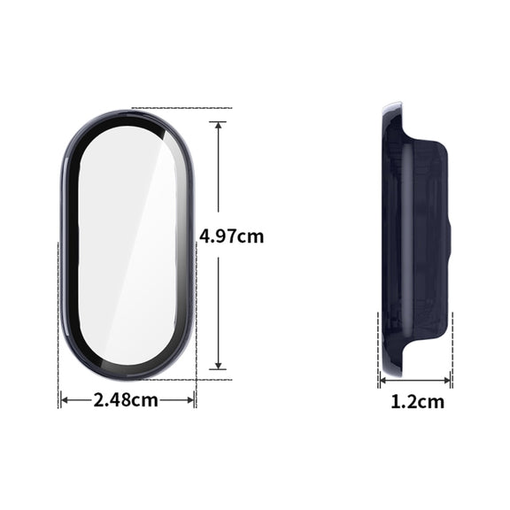 For Xiaomi Smart Band 9 / 9 NFC ENKAY Hat-Prince PC Frame Watch Protective Case with Tempered Film(Dark Blue)